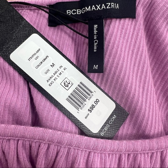 BCBGMAXAZRIA Asymmetric Ruffle Top in Purple - Picture 7 of 10